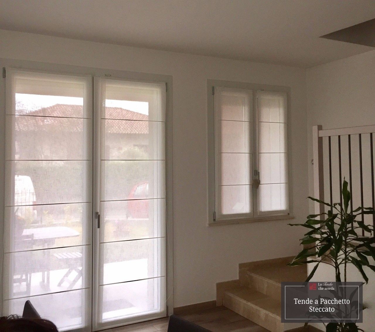 Coppia Tende A Pacchetto Grigio Per Finestre E Porte Vetro - Larghezza 45-65-90 Cm | Effetto Lino - Foto 7