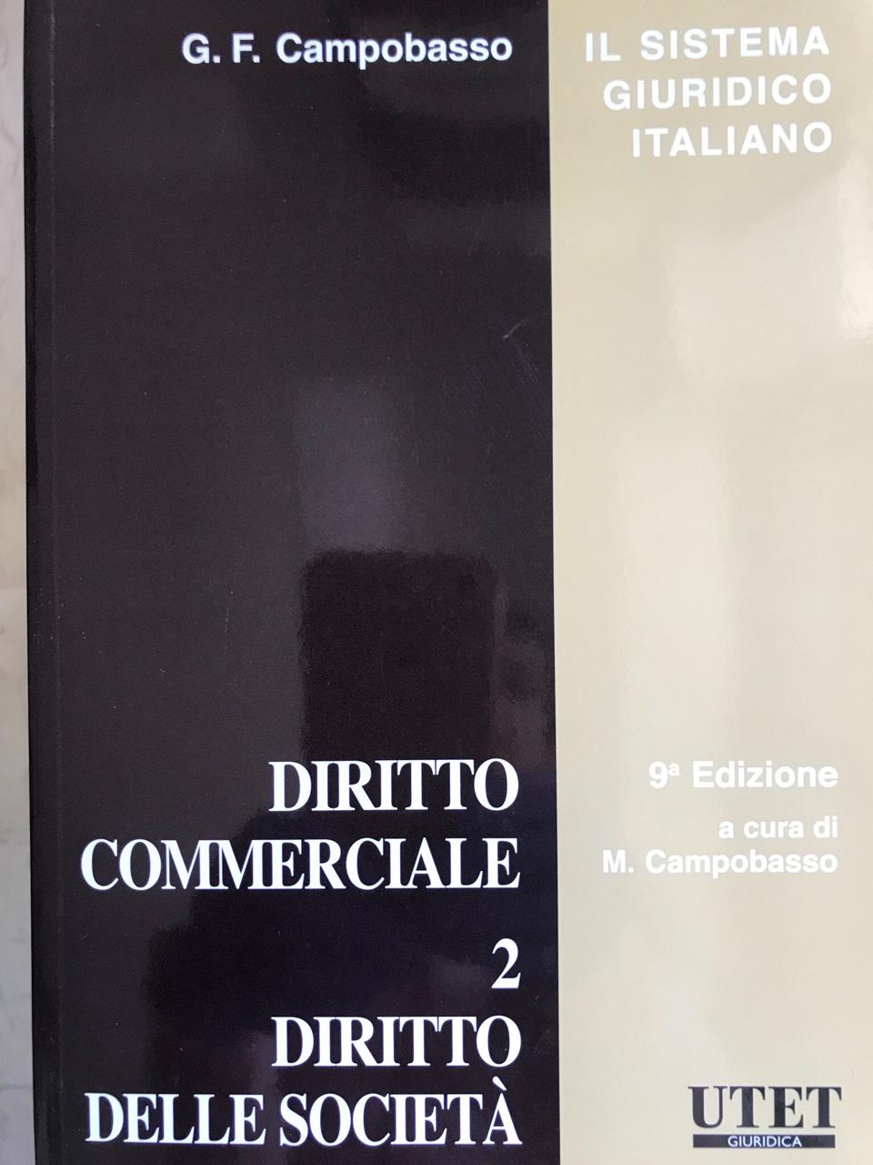 Campobasso Diritto Commerciale Vol.2 (UTET) 9°EDIZ | Libreria Dias ...