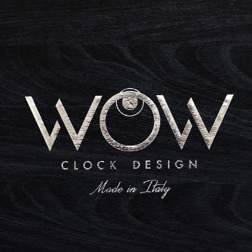 Wow clock design logo